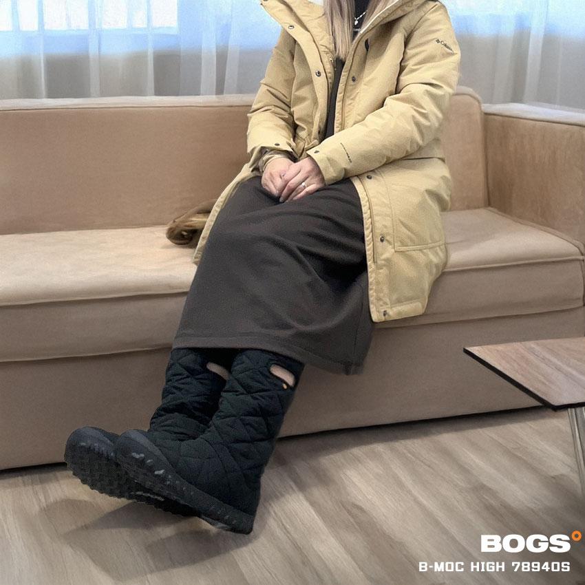 ボグズ B-モック ハイ  78940S メンズ レディース ブラック BOGS（ボグス） スノーブーツ レディース メンズ 滑らない 防水 防滑
