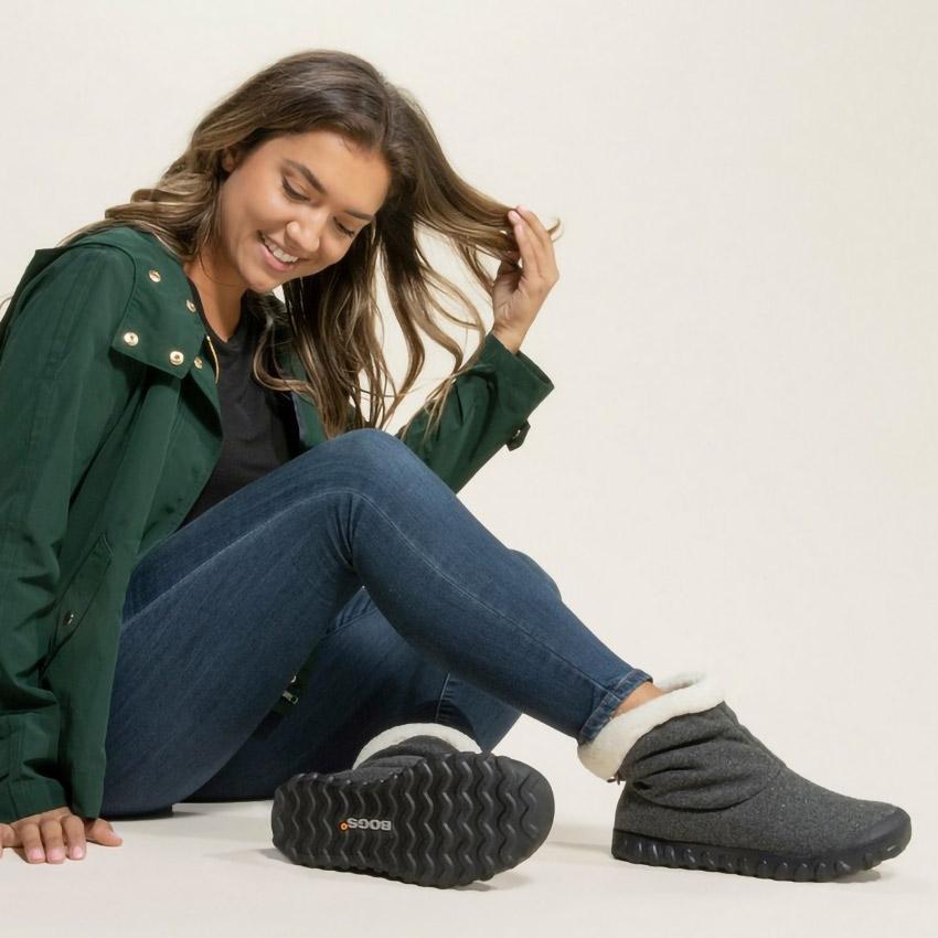 ボグス スノーブーツ レディース 滑らない 防水 スノーシューズ B