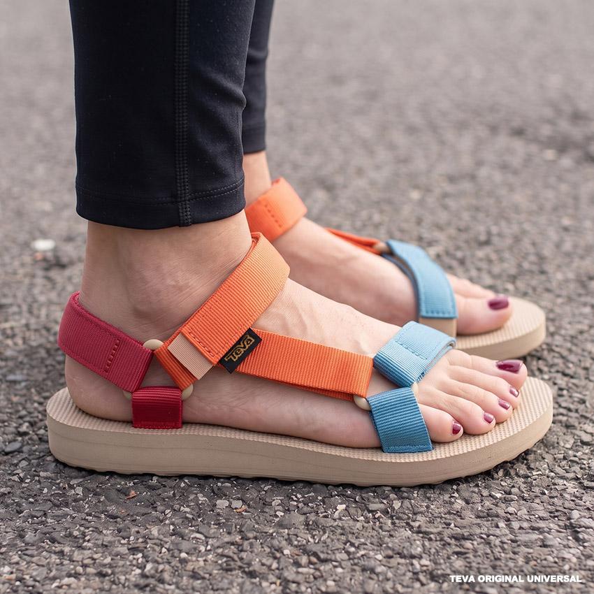 テバ サンダル レディース オリジナル ユニバーサル TEVA 1003987 ブラック 黒 ホワイト 白 スポーツサンダル スポサン ビーチ | Teva | 12