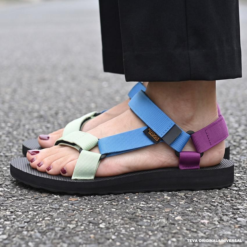 テバ サンダル レディース オリジナル ユニバーサル TEVA 1003987 ブラック 黒 ホワイト 白 スポーツサンダル スポサン ビーチ | Teva | 15