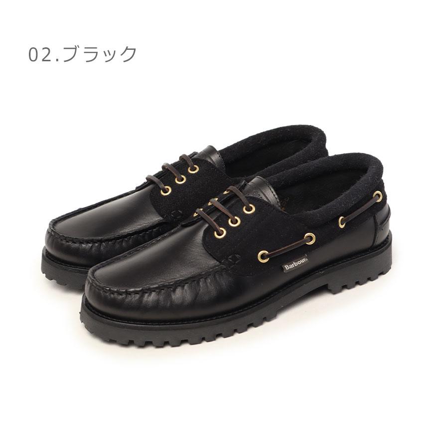 ANTIBA デッキシューズ ボートシューズ 新品 オイルレザー 黒 28cm Barbour（バブアー） デッキシューズ メンズ デッキボートシューズ