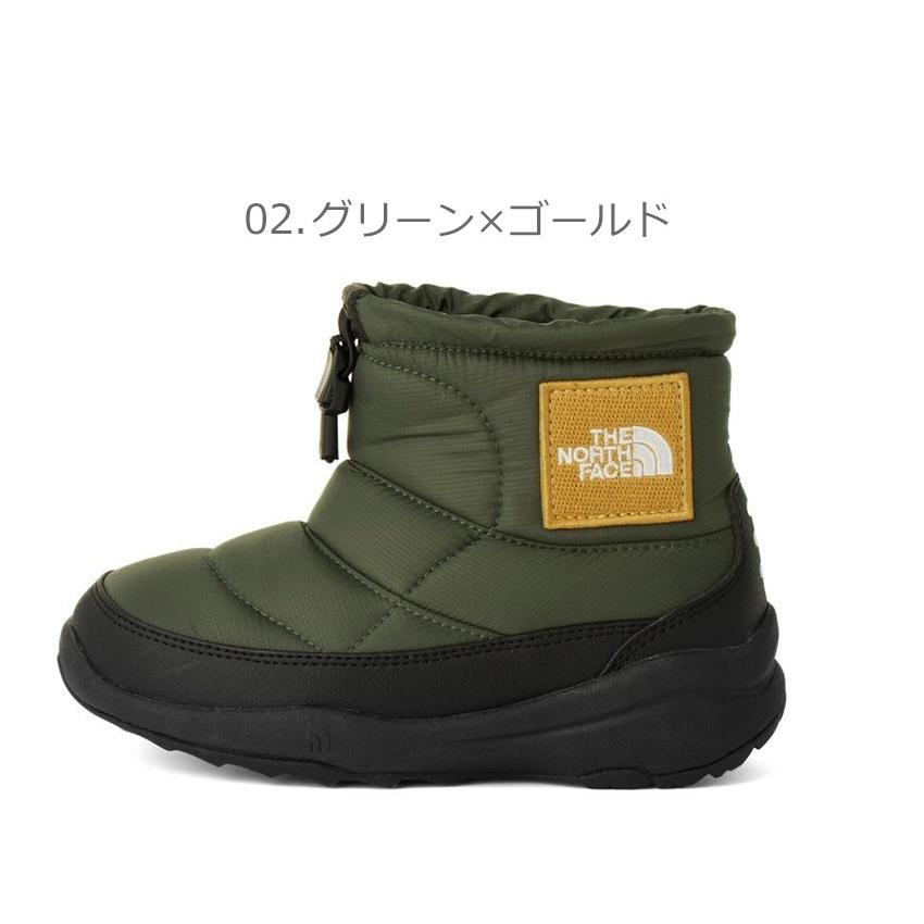 ザ ノース フェイス ブーツ キッズ ジュニア 子供 ヌプシ ブーティ ロゴ ショート THE NORTH FACE NFJ52280 ブラック 黒 白 緑｜z-craft｜07