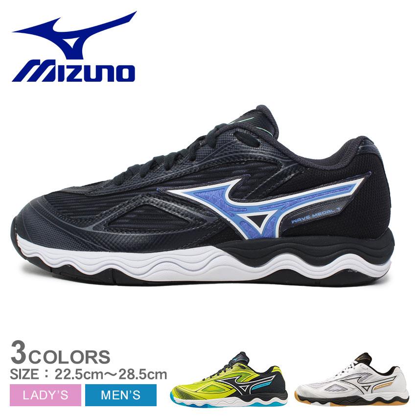 Mizuno サッカーシューズ 黒/青/白 MIZUNO（ミズノ） 卓球シューズ メンズ レディース ウエーブメダル7