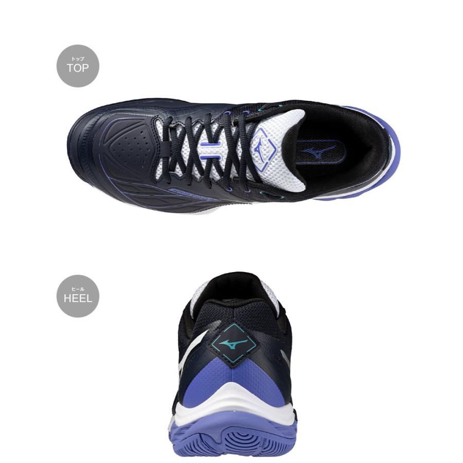 3E幅 ミズノ メンズ レディース ウエーブファング 2 バドミントンシューズ ネイビー 送料無料 Mizuno 71GA2313 MIZUNO（ミズノ） バドミントンシューズ メンズ レディース ウエーブ