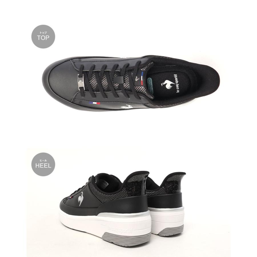 ルコックスポルティフ スニーカー レディース LCS セーヴル リフト 2 SI LE COQ SPORTIF LU5FRS74LZ ホワイト 白 ブラック 黒 靴 爆買 | le coq sportif | 04