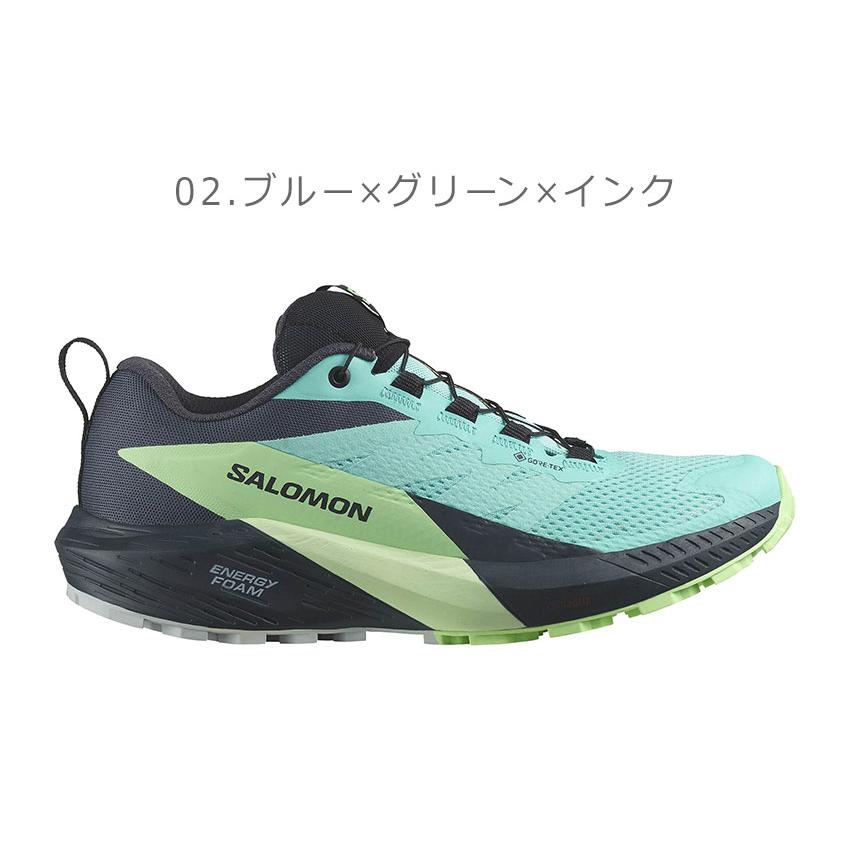 送料無料 サロモン ランニングシューズ レディース SENSE RIDE 5 GORE-TEX SALOMON L47147600 L47216000  緑 靴 防水｜z-craft｜05