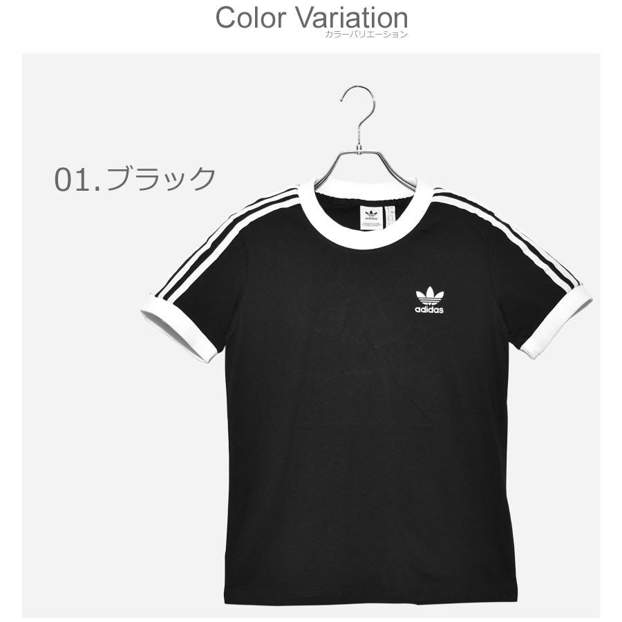 （メール便可）アディダス オリジナルス Tシャツ レディース 半袖 ADIDAS ORIGINALS 3 STR TEE ED7482 ED7483 白 黒｜z-craft｜04