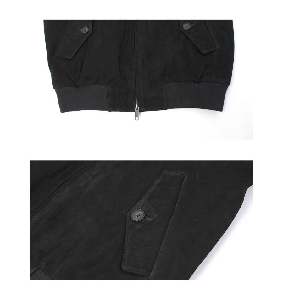 バラクータ ハリントンジャケット メンズ G9 SUEDE BARACUTA BRCPS0939 ブラック 黒 グレー トップス ウェア 羽織 上着 スエードの画像