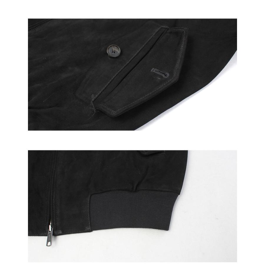バラクータ ハリントンジャケット メンズ G9 SUEDE BARACUTA BRCPS0939 ブラック 黒 グレー トップス ウェア 羽織 上着 スエードの画像