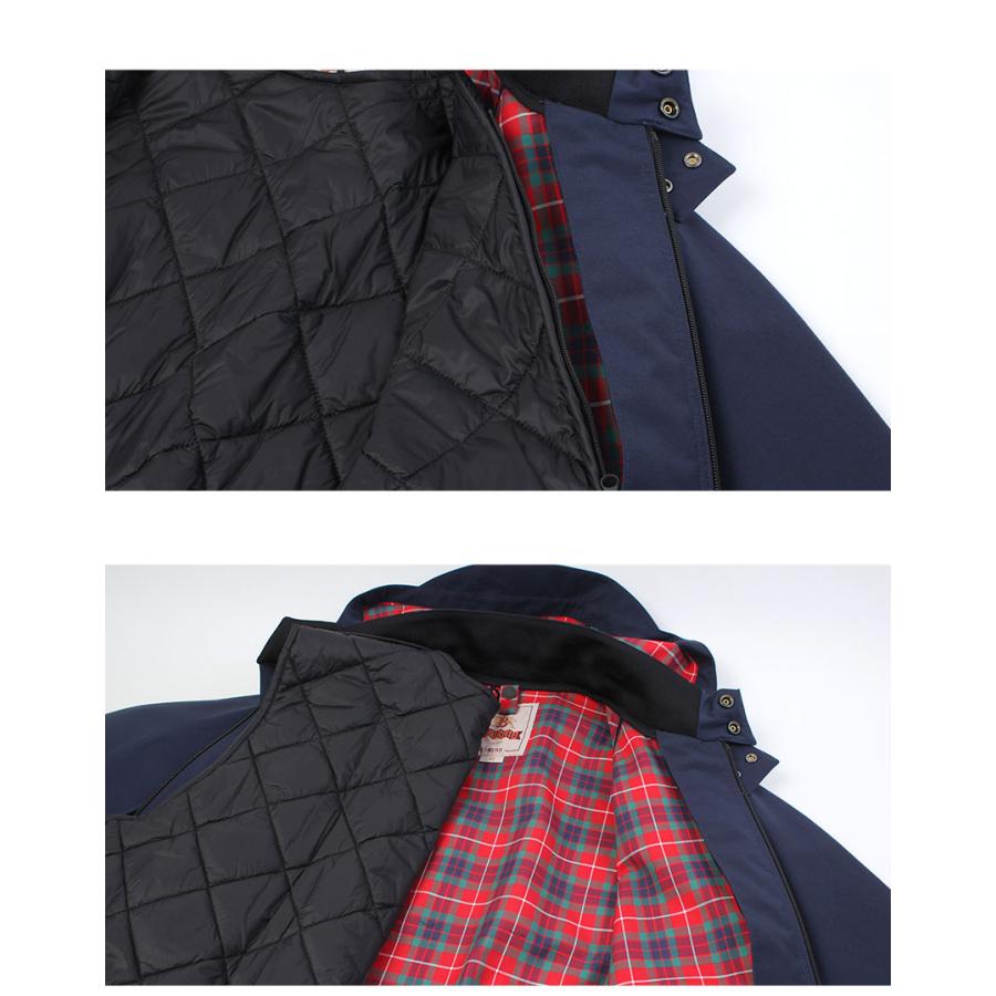 バラクータ ブルゾン メンズ FRASER 3L G9 HOOD BARACUTA BRCPS1061 ネイビー 紺 ベージュ アウター ジャケット 上着 防寒 長袖の画像