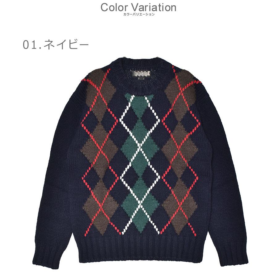BARACUTA（バラクータ） セーター メンズ CREWNECK ARGYLE BARACUTA 