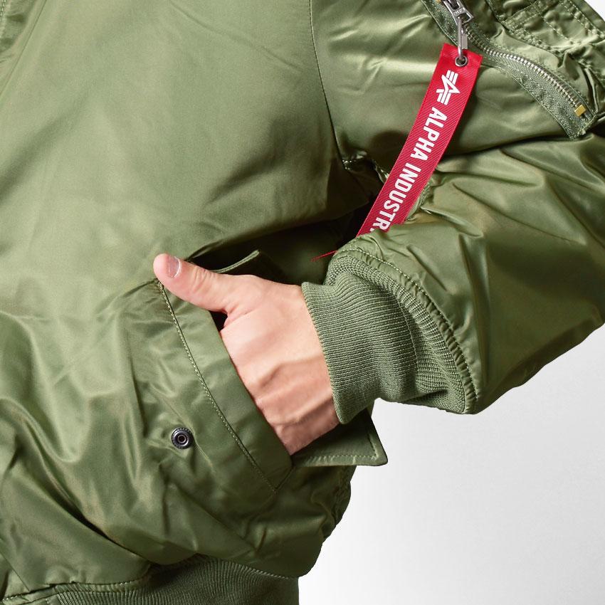 送料無料 アルファ インダストリーズ ジャケット メンズ MA-1 フライト ジャケット ALPHA INDUSTRIES MJM21000C1 黒 グレー 2way｜z-craft｜26