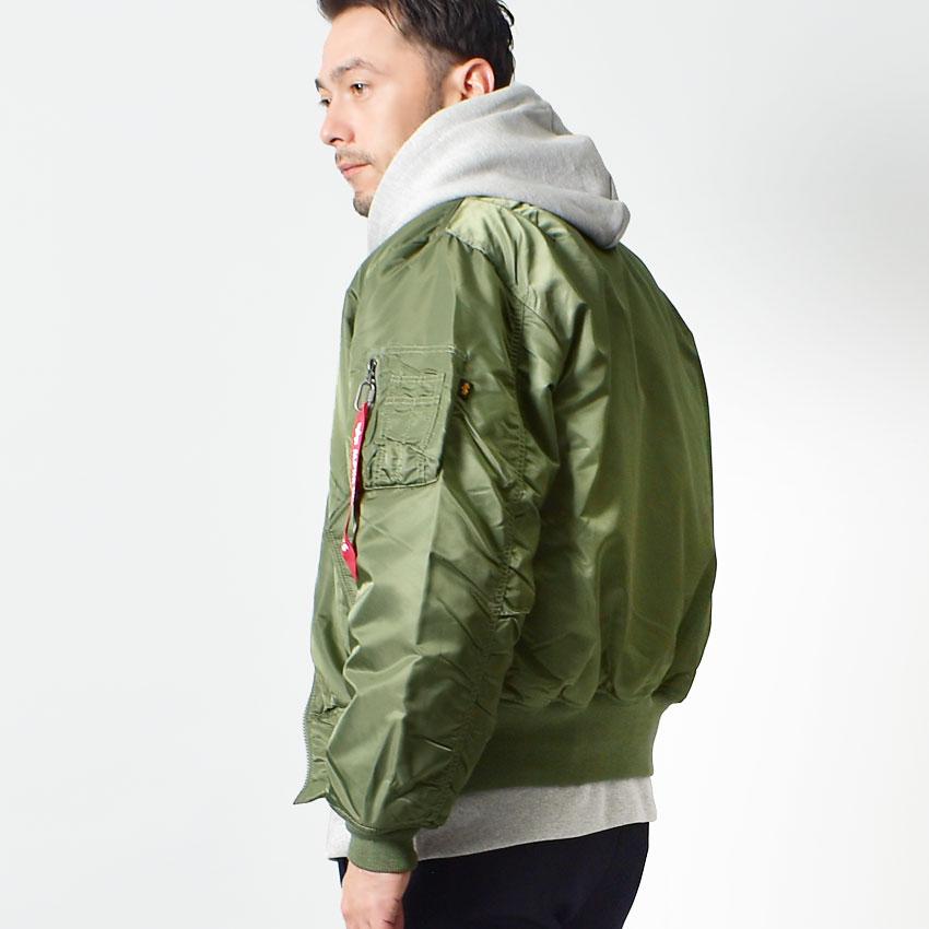 送料無料 アルファ インダストリーズ ジャケット メンズ MA-1 フライト ジャケット ALPHA INDUSTRIES MJM21000C1 黒 グレー 2way｜z-craft｜27