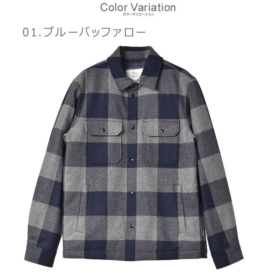 ウールリッチ 長袖シャツ メンズ アラスカンウールチェックオーバーシャツ WOOLRICH WOOS0067 ブルー 青 グリーン 緑 ウェア 赤｜z-craft｜05