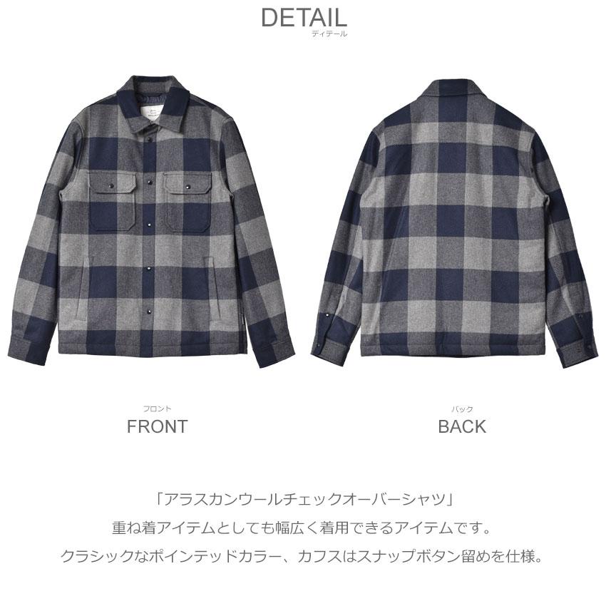 ウールリッチ 長袖シャツ メンズ アラスカンウールチェックオーバーシャツ WOOLRICH WOOS0067 ブルー 青 グリーン 緑 ウェア 赤｜z-craft｜08