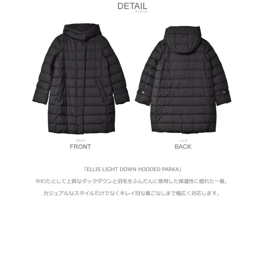 ウールリッチ ダウンジャケット レディース ELLIS LIGHT DOWN HOODED PARKA WOOLRICH WWOU0909  ブラック 黒 アウター 上着 ダウンの画像