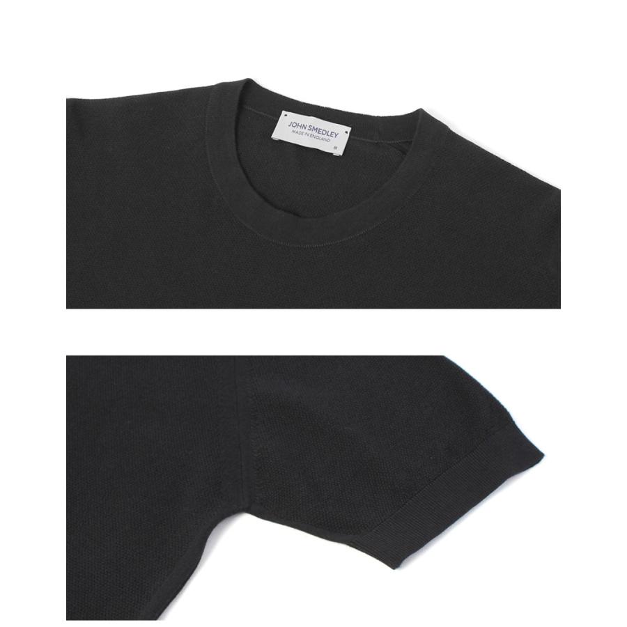 ジョンスメドレー　半袖　カットソー　ウール　コットン　S ブラック JOHN SMEDLEY（ジョンスメドレー） 半袖Tシャツ メンズ PARK JOHN