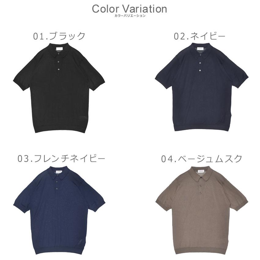 ジョンスメドレー 半袖ポロシャツ メンズ REID JOHN SMEDLEY ブラック 黒 ネイビー 紺 ウエア ニット ポロシャツ トップス 半袖 爆買