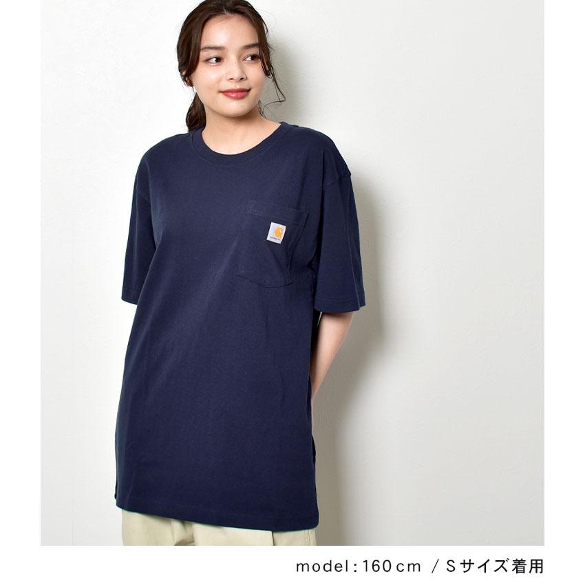 （ネコポス配送） カーハート 半袖Tシャツ メンズ レディース ワークウェア ポケット ショートスリーブ CARHARTT RN14806-K87 ブラック 黒 白 半袖 | Carhartt | 02