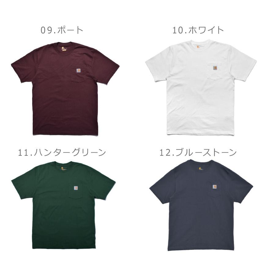 （ネコポス配送） カーハート 半袖Tシャツ メンズ レディース ワークウェア ポケット ショートスリーブ CARHARTT RN14806-K87 ブラック 黒 白 半袖 | Carhartt | 05