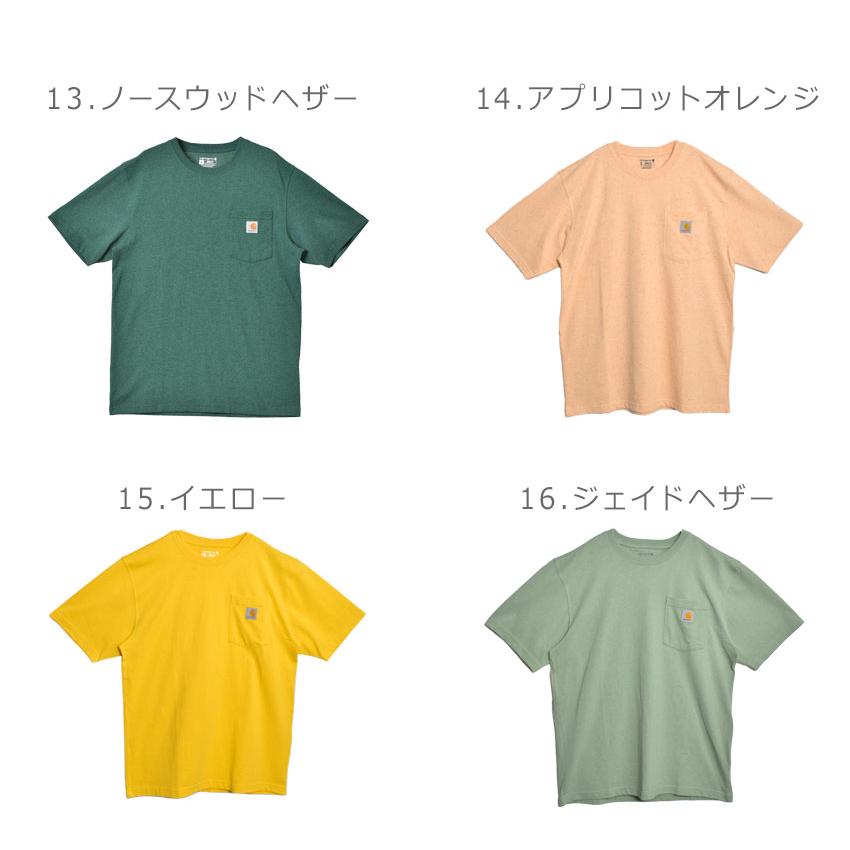 （ネコポス配送） カーハート 半袖Tシャツ メンズ レディース ワークウェア ポケット ショートスリーブ CARHARTT RN14806-K87 ブラック 黒 白 半袖 | Carhartt | 06