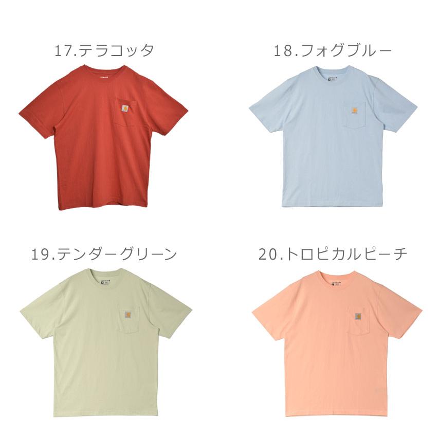 （ネコポス配送） カーハート 半袖Tシャツ メンズ レディース ワークウェア ポケット ショートスリーブ CARHARTT RN14806-K87 ブラック 黒 白 半袖 | Carhartt | 07