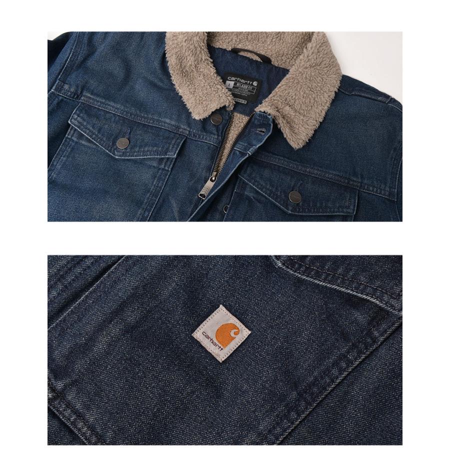 カーハート デニムジャケット メンズ リラックスフィットデニムジャケット CARHARTT 105478 ネイビー 紺 トップス ウエア デニム｜z-craft｜03