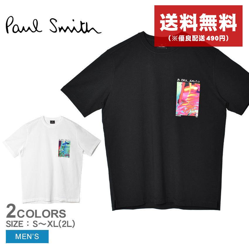 ポール スミス 半袖Tシャツ メンズ SS TSHIRT RAVEWAVE SMALL PAUL SMITH 226THP3021 黒 白 父の日 20340028マスク・スニーカー