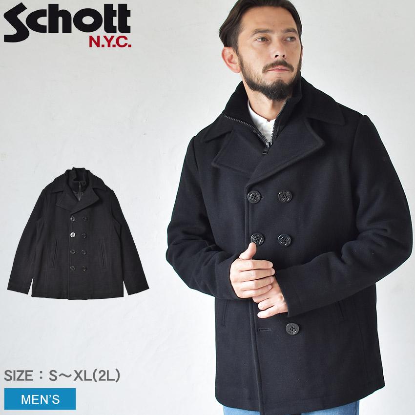 爆安SALE 送料無料 ショット コート メンズ ピーコート Pコート SCHOTT CYCLONE 2 黒 アウター ショート おしゃれ 長袖 上着  羽織 大人 : 20550005 : Z-CRAFT ヤフーショッピング店 - 通販 - Yahoo!ショッピング