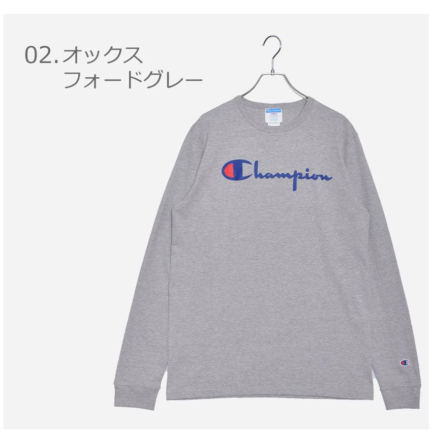 （ネコポス配送） チャンピオン メンズ ロンT 長袖 ヘリテージ ロングスリーブTシャツ CHAMPION GT47 黒 白 | Champion | 02