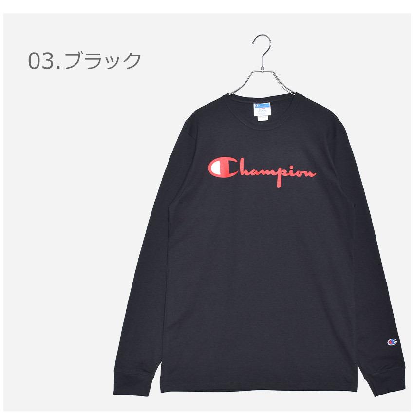（ネコポス配送） チャンピオン メンズ ロンT 長袖 ヘリテージ ロングスリーブTシャツ CHAMPION GT47 黒 白 | Champion | 03