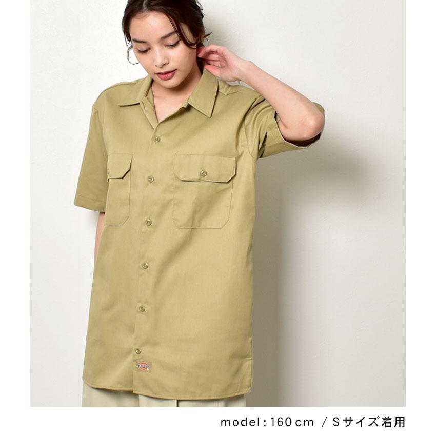 ディッキーズ 半袖シャツ メンズ ショートスリーブワークシャツ DICKIES 1574 ブラック 黒 ブラウン 茶 ストリート アメカジ 緑 | Dickies | 03