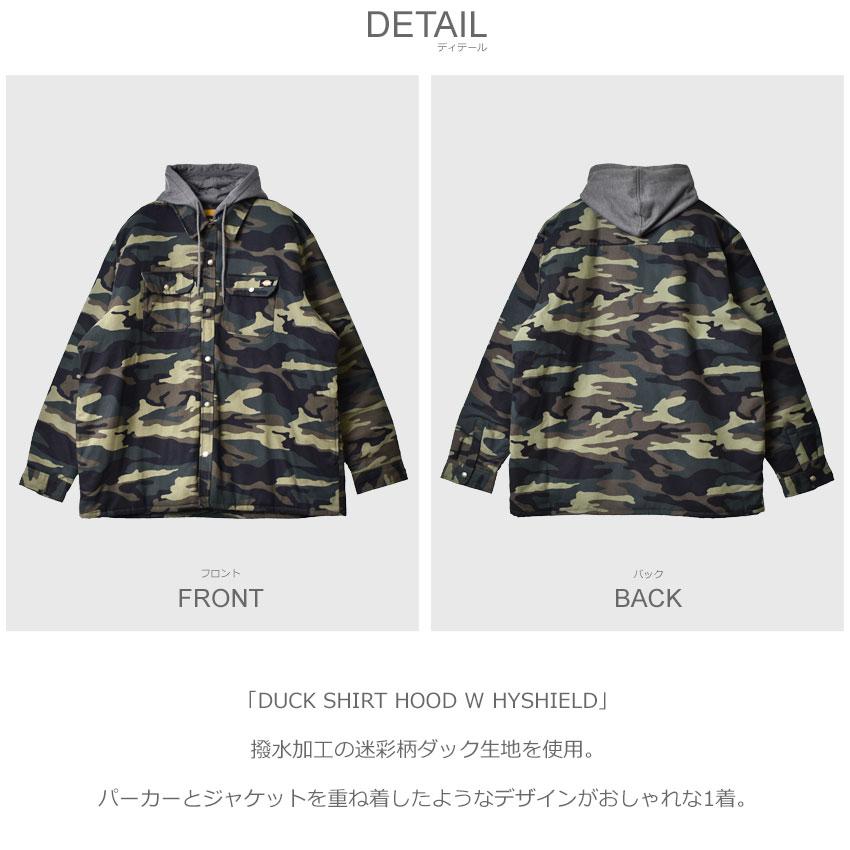 ディッキーズ ジャケット メンズ DUCK SHIRT HOOD W HYSHIELD DICKIES TJ213 ブラック 黒 ネイビー 紺 アウター フード 長袖 茶 父の日｜z-craft｜10