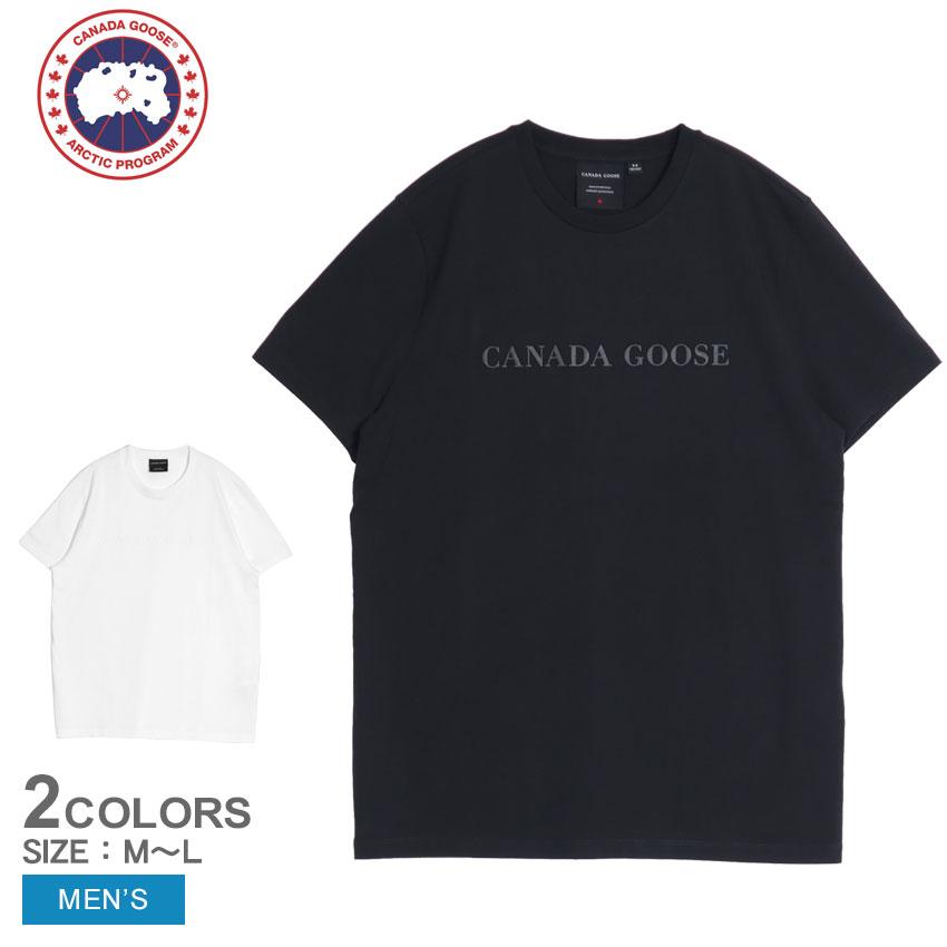 【12月SALE＆クーポン5%OFF】カナダグース ／  EMERSEN CREWNECK T-SHIRT・エマーソン クルーネック T シャツメンズ ロゴ クルーネック半袖Tシャツ(ブラック) 1420M 61・25／BLACK・WHITE[返品無料] CANADA GOOSE（カナダグース） 半袖Tシャツ メンズ エマーソン クルー