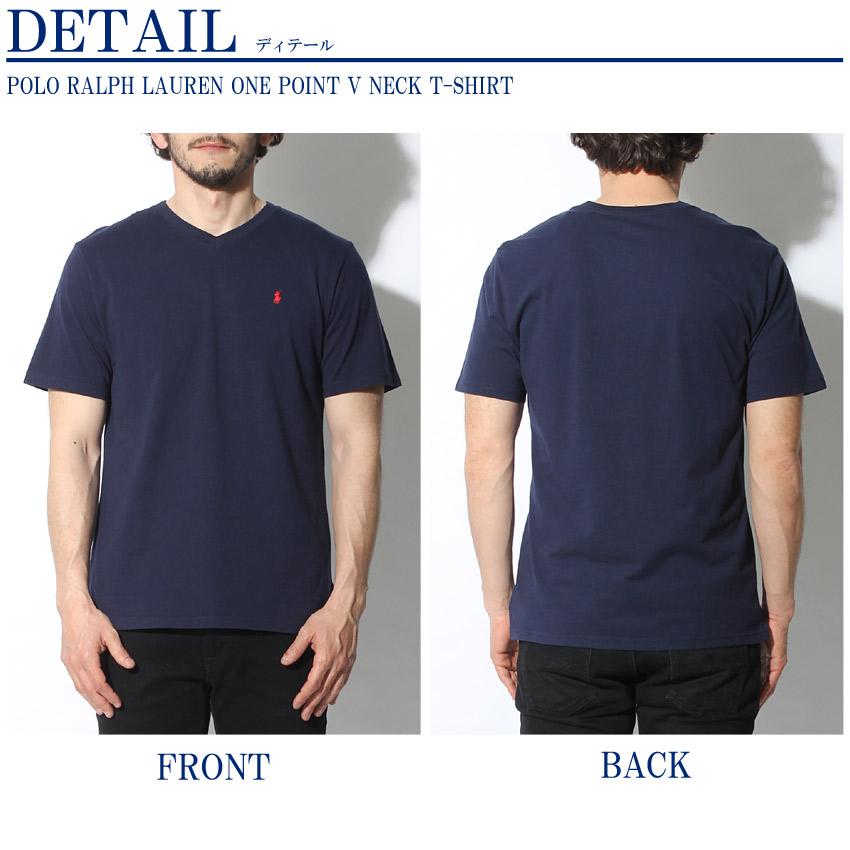 ポロ ラルフローレン 半袖Tシャツ メンズ レディース ワンポイント Vネック 半袖Tシャツ POLO RALPH LAUREN ブラック 黒 白 紺 父の日｜z-craft｜10