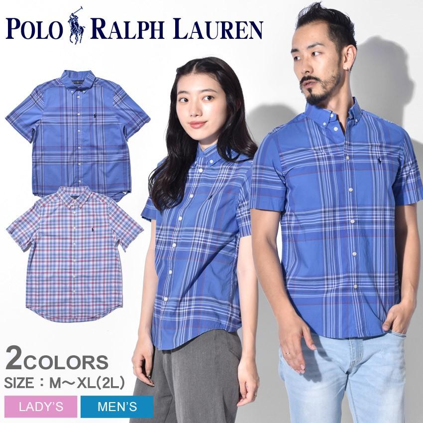 POLO RALPH LAUREN ラルフローレン 半袖シャツ メンズ レディース マドラスチェックシャツ 青  :2123-1160:マスク・スニーカーならZ-CRAFT - 通販 - Yahoo!ショッピング