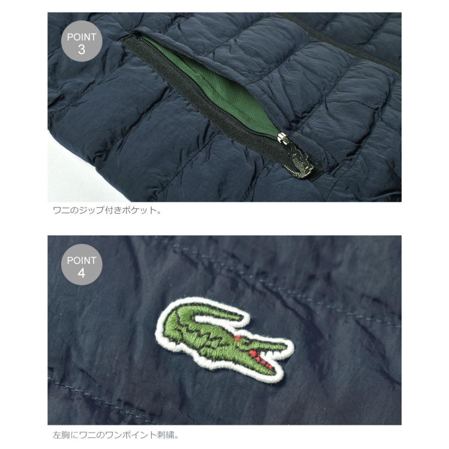 送料無料 ラコステ アウター メンズ ポケッタブル フード付き コート LACOSTE BH1930-00 黒 ネイビー 紺 ジャケット コート ワニ 父の日｜z-craft｜07