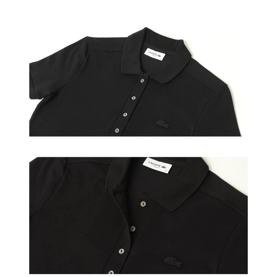 未使用品 ラコステスポーツ 半袖ポロシャツワンピース ドレス 40 ストレッチ LACOSTE ワンピース ベーシックポロドレス / ポロワンピース