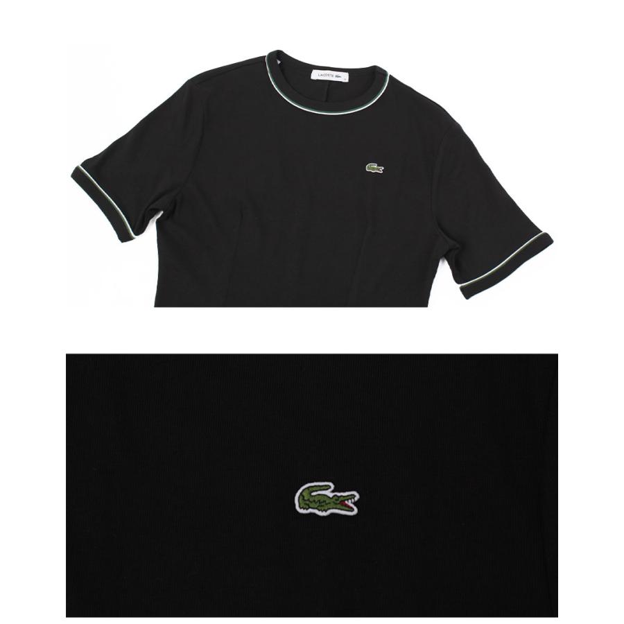 【イエロー】配色ラインドリブTシャツドレス ワンピース セール】配色ラインドリブTシャツドレス ワンピース（ワンピース