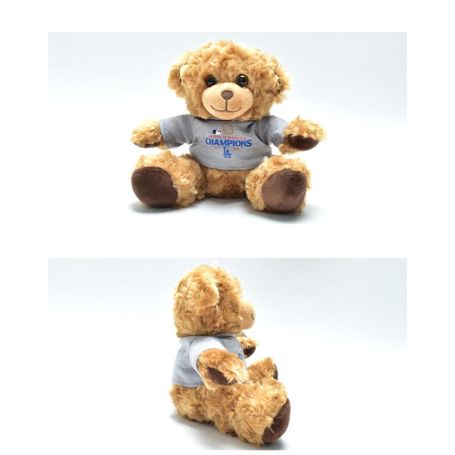 メジャーリーグベースボール ぬいぐるみ Los Angeles Dodgers 2024 World Series Champions Seated Shirt Bear MAJOR LEAGUE 茶 爆買