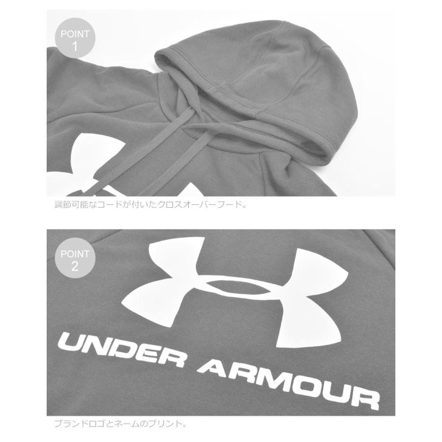 国内正規品 アンダーアーマー パーカー メンズ ライバルフリース ロゴフーディ Under Armour ブラック 黒 グレー ブルー グリーン Supplystudies Com