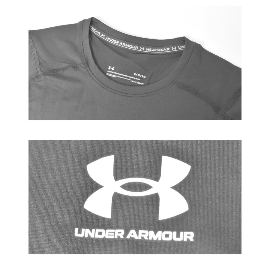 (ゆうパケット可) アンダーアーマー コンプレッション メンズ HEATGEAR ARMOUR COMP SS UNDER ARMOUR 1361518 ブラック 黒 グレー ヒートギア ジム 父の日|z-craft|05