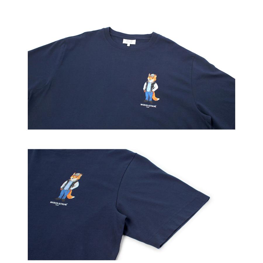 新品　メゾンキツネ　Tシャツ　半袖　ブランド　ネイビー　ユニセックス　ブルー 中古・古着通販】maison kitsune (メゾンキツネ) 半袖カットソー