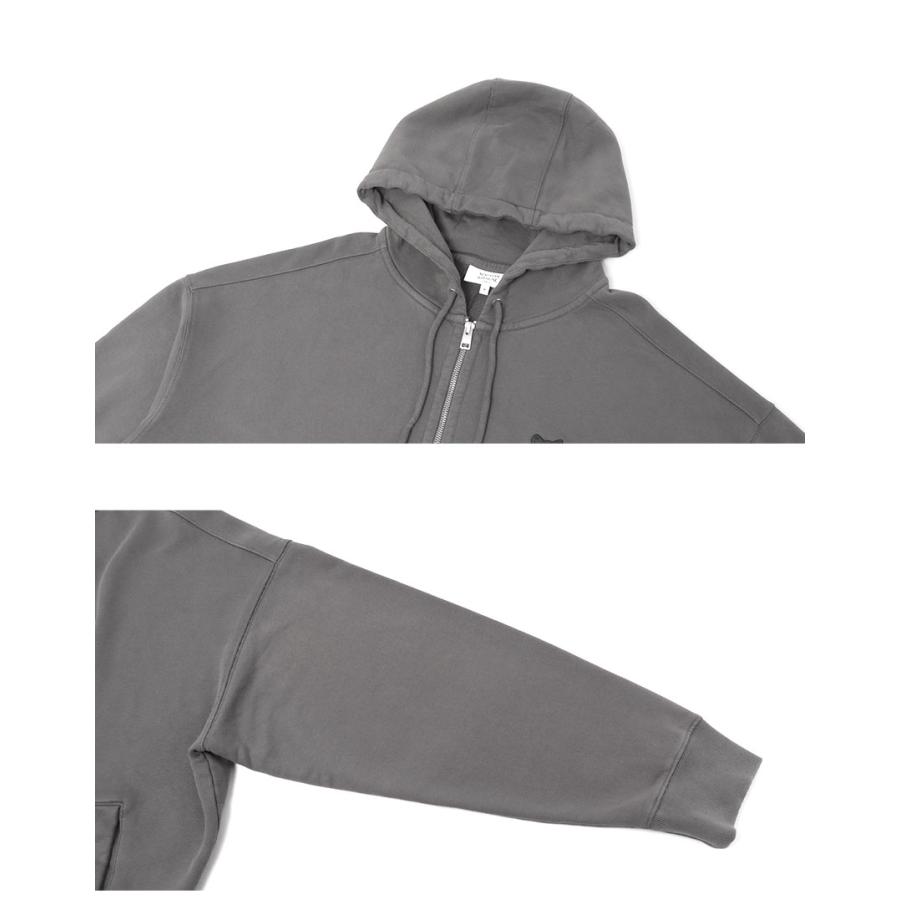 メゾンキツネ パーカー メンズ フォックスヘッド ジップド オーバーサイズ フーディー MAISON KITSUNE PM02138KM0340 グレー 狐 爆買 | MAISON KITSUNE | 02