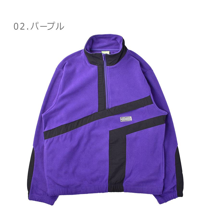 送料無料 ハフ アウター メンズ レディース RANGE QUARTER ZIP POLAR FLEECE HUF FL00183 紫 ジャケット ハーフジップ フリース｜z-craft｜05