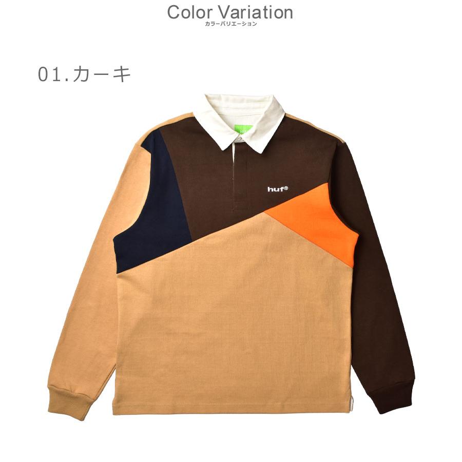 ハフ ポロシャツ 長袖 メンズ MIXED UP LS KNIT POLO HUF KN00394 紺 ロングスリーブ 茶 | HUF | 01