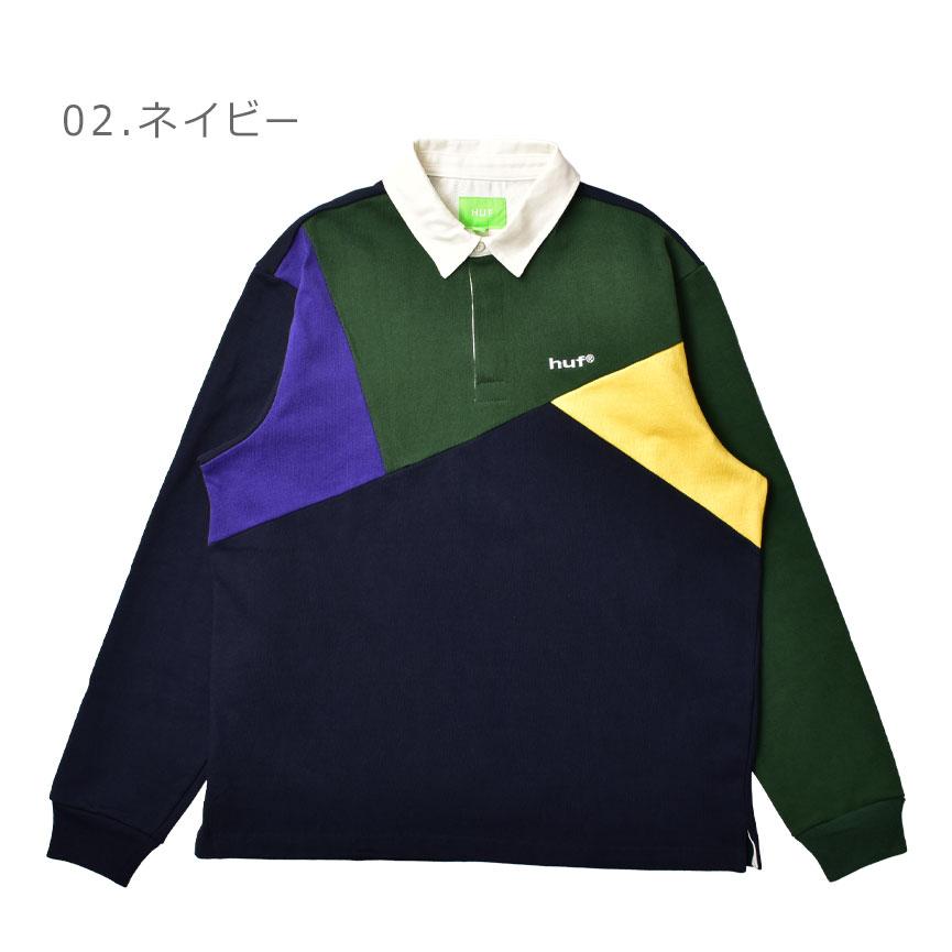 ハフ ポロシャツ 長袖 メンズ MIXED UP LS KNIT POLO HUF KN00394 紺 ロングスリーブ 茶 | HUF | 02