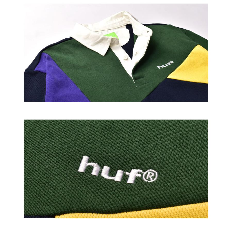 24H限定SALE 送料無料 ハフ ポロシャツ 長袖 メンズ MIXED UP LS KNIT POLO HUF KN00394 ネイビー 紺 ロングスリーブ 茶｜z-craft｜07