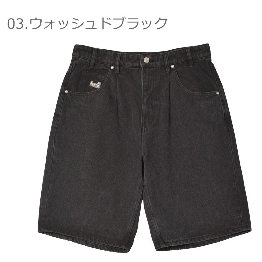 huf cromer ブラックデニムショートパンツ 30