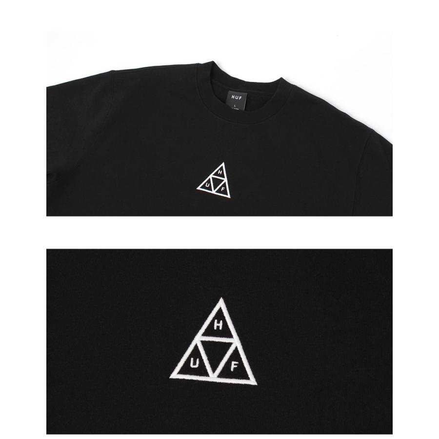 HUF ハフ ヘビーウェイト ハーフジップ スウェット 刺繍ロゴ ブラック HUF ハフ ヘビーウェイト ハーフジップ スウェット 刺繍ロゴ